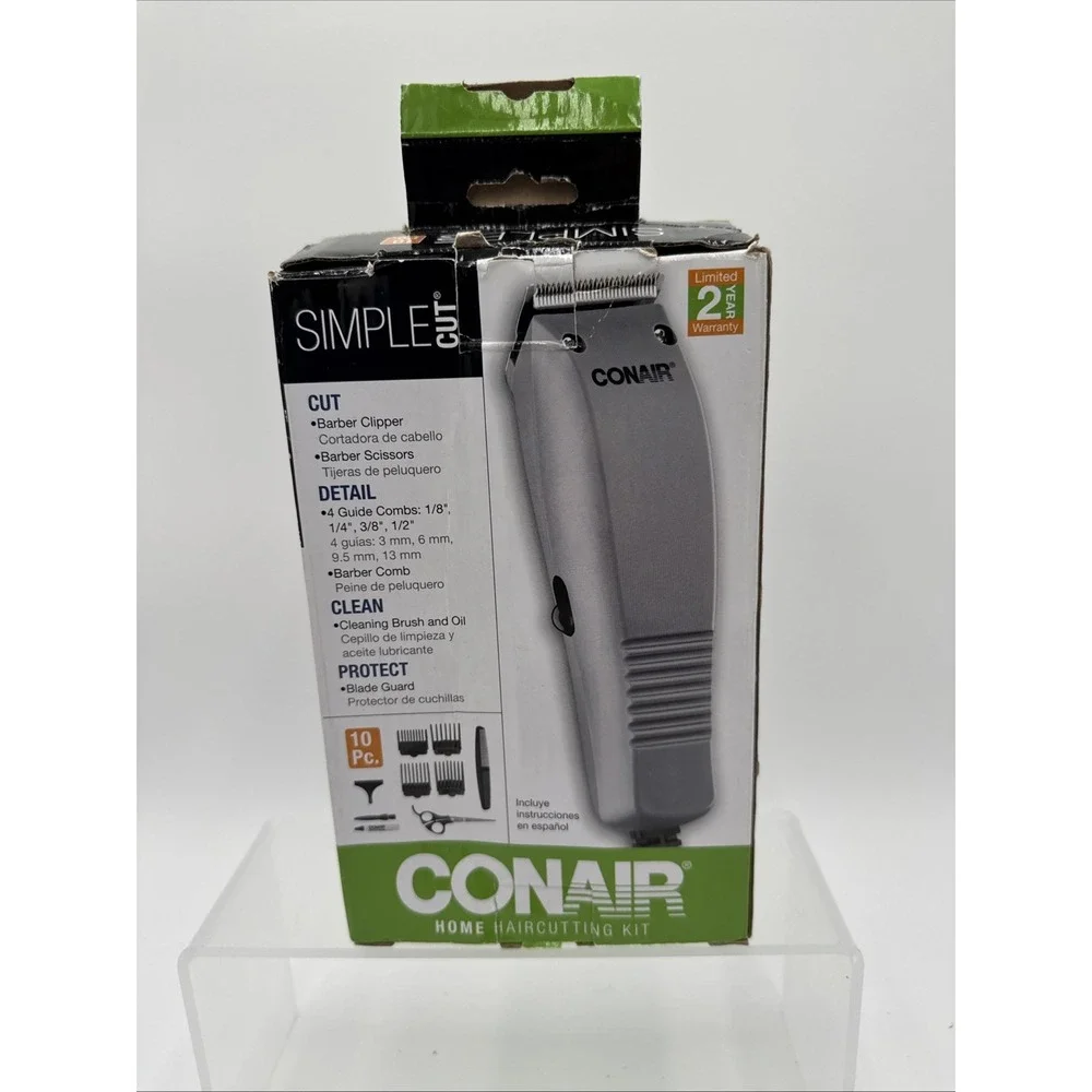 NIB Conair HC90RGB Simple Cut Haircut Trimmers Kit W/Step By‎ Step Instructions
